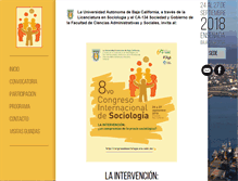 Tablet Screenshot of congresodesociologia.ens.uabc.mx